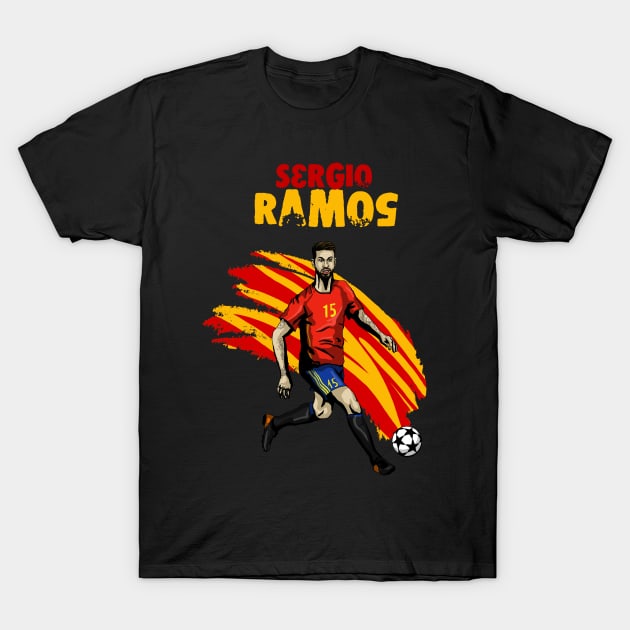 Sergio Ramos T-Shirt by HelenaCooper